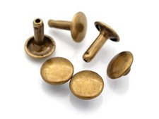 9mm Cap x 8mm Post Leather Rivet Double Cap Rivets Tubular Metal Rapid Rivet ...