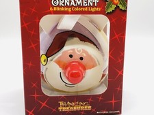 Twinkling Treasures Blinking Santa Christmas Ornament with 6 Colored Lights — listing 4