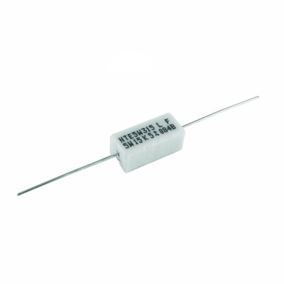 NTE Electronics 5WD10 RESISTOR 5 WATT CERMET WIREWOUND FLAMEPROOF .10 OHM 2 PACK