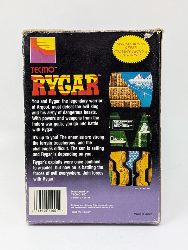 Rygar (Nintendo Entertainment System, 1987) In Box No Manual - Image 2 of 4