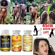 Maca + Ashwagandha + Korean Red Panax Ginseng Male Libido Enhancing Performance