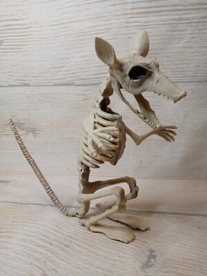 New Halloween Skeleton RAT Rodent Decor Novelty Bones Spooky 11'' Decoration Fall