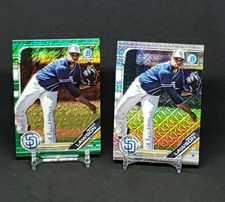 2019 Non Auto Reggie Lawson Bowman Chrome Mojo & Green Shimmer /99 Padres