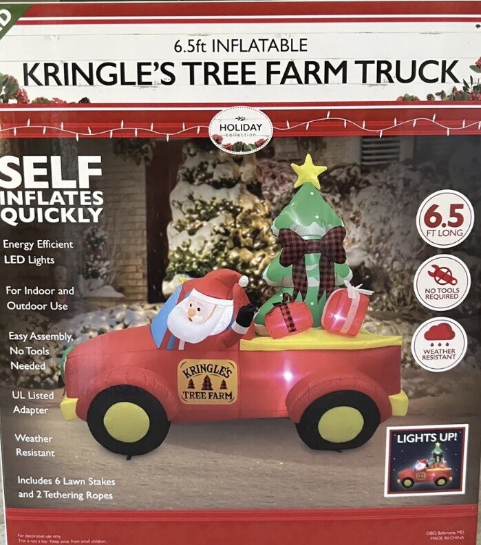 Santa’s tree farm inflatable Truck Seasonal decor