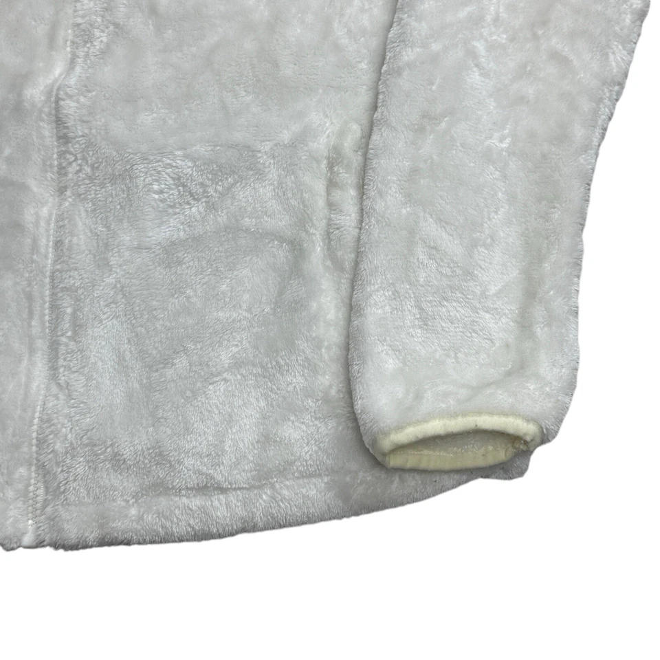Chaqueta polar deportiva de peluche FILA para mujer mediana blanca suave mullida cremallera completa exterior Foto 3 de 4