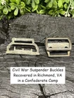 Old Rare Vintage Antique Civil War Relic Suspender Buckles Recovered Richmond VA