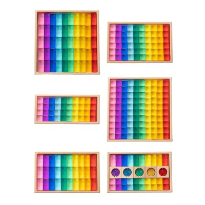 Regenbogen Edelstein Würfel Stapelspielzeug Bausteine Set für Kinder glatt ideale Geschenke