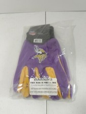 Brand New NFL Team Utility Gloves Minnesota Vikings Logo Purple And Yellow