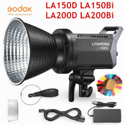 Godox LA150D LA150Bi LA200D LA200Bi LCD Panel LED Video Light Bowens Mount APP 