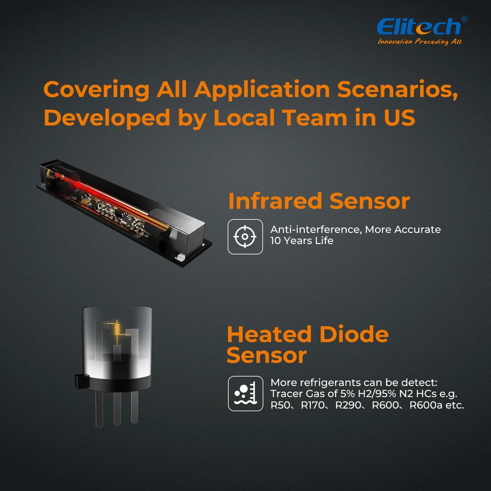 Elitech 2-in-1 Refrigerant Leak Detector Infrared&Heated Diode Sensor IR-200 - Image 3 of 4