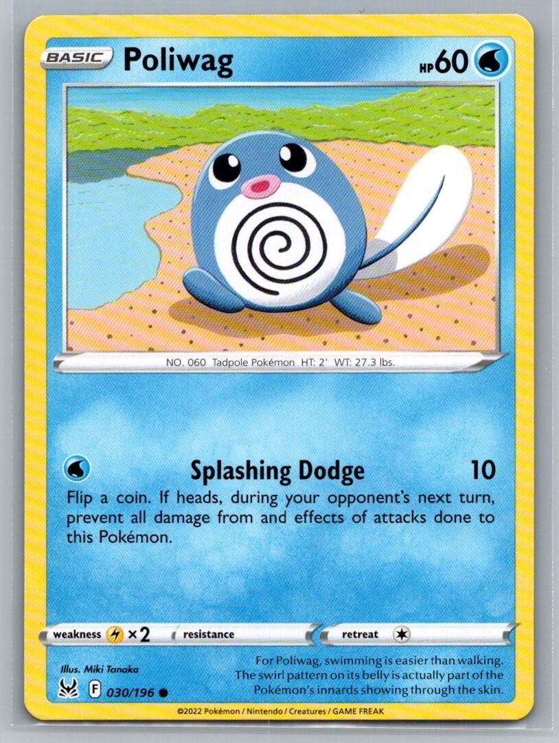 Poliwag 30/196 Lost Origin Common  Pokémon TCG 2022