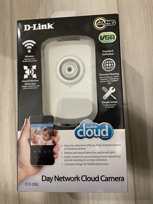 D-Link DCS-930L Network Camera Wi-Fi Home Security Remote Viewing App Wireless