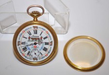 Arnex Swiss Incabloc 17 Jewel Farm Scene on Dial  Hunter Case Back Pocket Watch