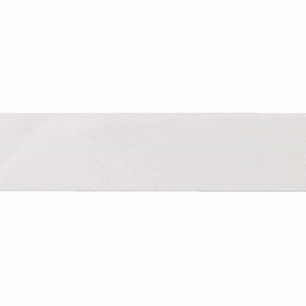 Satin Florist Ribbon 25mm/1 Inch Wide on a 20m/22yd Roll White