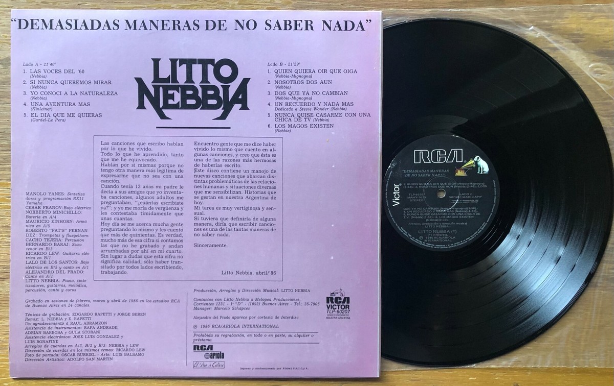 Litto Nebbia – O Segredo Da Vida LP Litto Nebbia - O Segredo da Vida - Graúna Discos