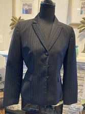 Tahari Arthur Levine Preppy Business Career 3 Botton Down Women Blazer size 4P