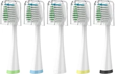 Replacement Heads for Smile Bright Platinum Toothbrush Soft Bristles, 5-Pack, wi