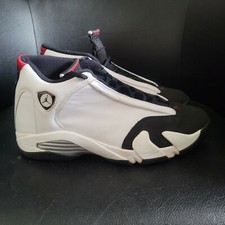 Jordan Retro 14 Black Toe Mens Size 9 White B...