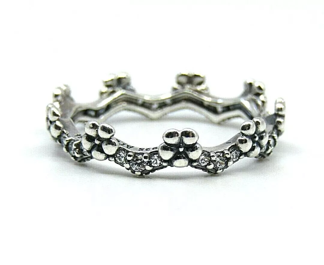 Pandora flower crown clearance ring silver