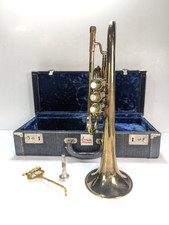 Vintage 1955 F.E. Olds  Son Ambassador Bb Cornet Fullerton CA Case Mouthpiece
