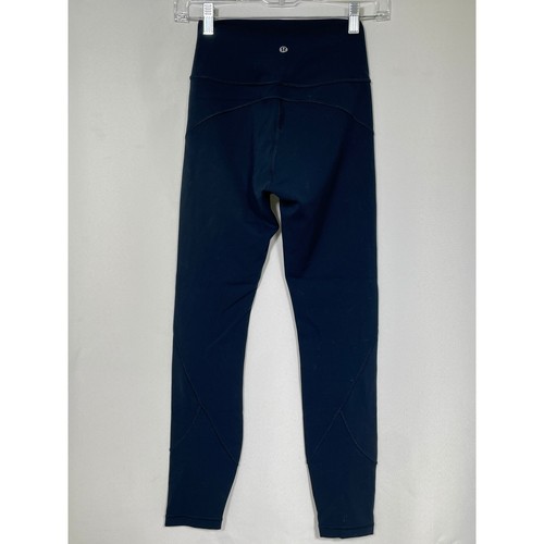 Lululemon Align Damen-Yogahose blau hoch geschnitten sportlich Fitnessstudio Training Größe 4 - Bild 5 von 12