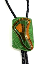 Circuit Board Bolo Tie Adjustable Slide Marion C. Martinez Artisan - NWT