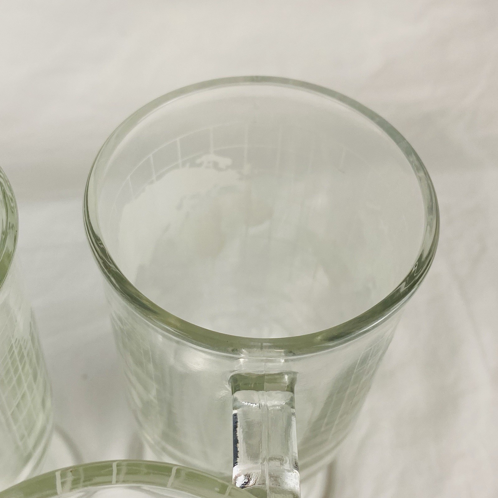 3 Vintage Nestle Nescafe "Around The World" Irish Coffee Glass Mugs 1970s