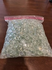2 Ibs decorative glass stones Clear Flat Marble Vase Filler Wedding Used Once