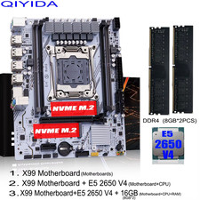 Kit Scheda Madre QIYIDA X99 Xeon LGA2011-3 E5 2650 V4 2 Pezzi 8 GB 16 GB DDR4