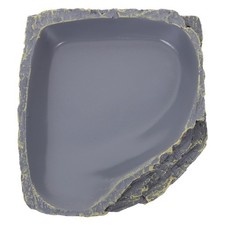 Small Reptile Feeding Plate Resin Dish Food for Tank Hydration Bowl