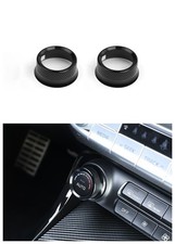 For Kia Stinger Black Air Conditioning Switch Knob Cover Ring Bezel 2 Pack