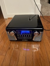 Victrola HALEY Retro Bluetooth Record Player Radio CD Turntable V50-200 Tested