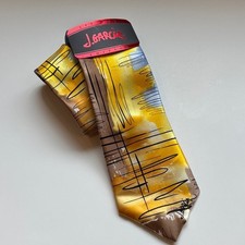 J. Garcia Neck Tie Mesa Special Edition Artist Proof 7 Gift Silk Yellow Blue