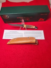 Moore Maker USA 6100 D Hunting Knife Genuine Stag Handles DAMASCUS New In Box