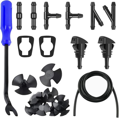 #ad #ad 20PCS Windshield Washer Hose Kit 6PCS Hose Connectors 4 Meter Washer Fluid Hos $15.99