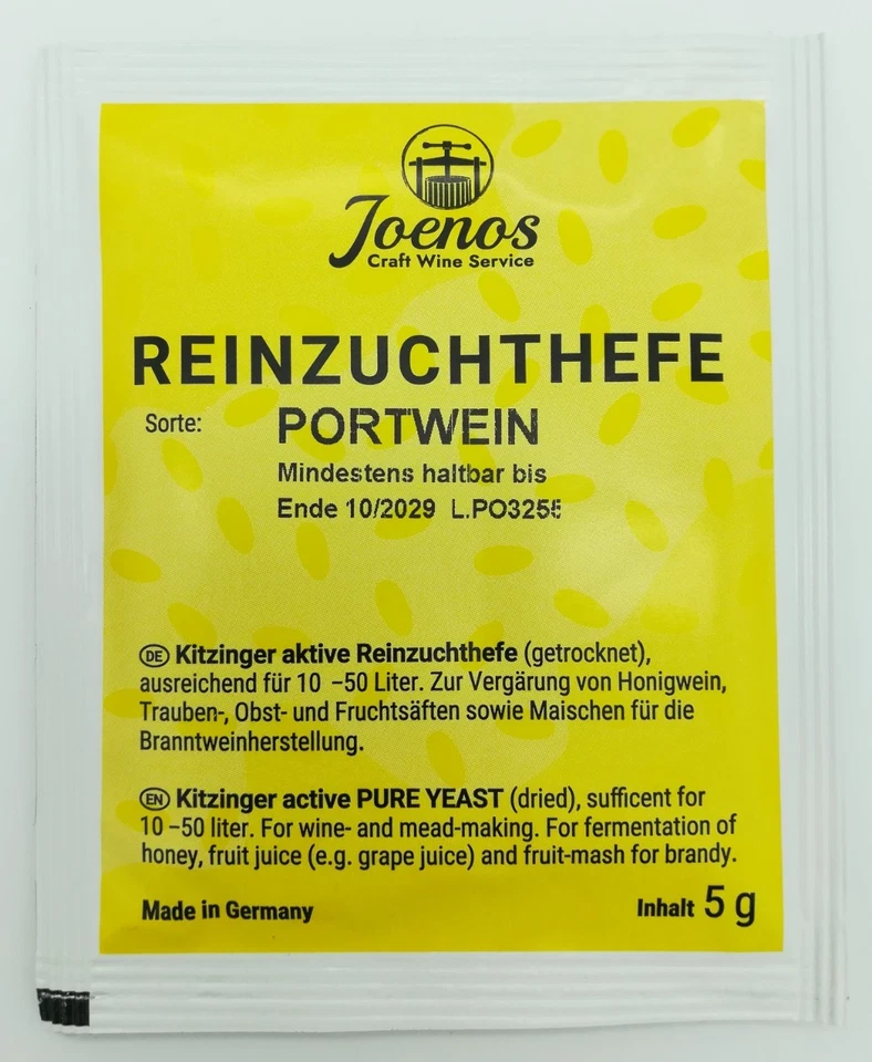 JOENOS KITZINGER WEINHEFE TROCKENHEFE REINZUCHTHEFE - Portwein -für 10-50l Wein