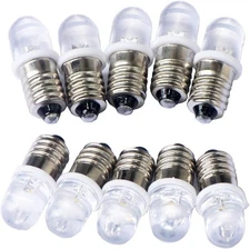10pcs E10 Screw DC12V Warm White Spot Led Bulb Light Lamps +10pcs 