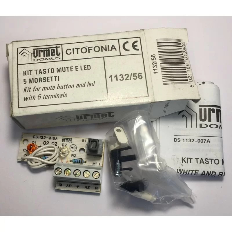 Urmet 1132/56 interphone silencieux avec mode muet et voyant led pour préserver le sommeil