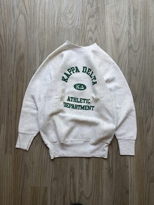 90 s H.L. Miller Gold Kappa Delta Athletic Crewneck Sweatshirt Men s L Gray