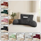 Cuddle Cushion Fleece Reading Chair Back Support Soft Bed Rest Pillow with Arms