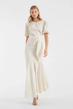 New Sachin & Babi Womens size 22W Ivory Camila MIDI Dress Belted $650 Bridal NWT