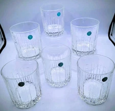 Tiffany & Co Crystal ATLAS Pattern 6 Pc. Old Fashioned Glasses. Never Used.