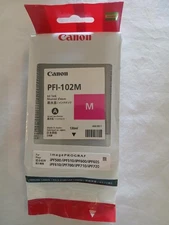 New Sealed Genuine Canon Ink Cartridge Canon PFI-102M Magenta Ink Expired 2016