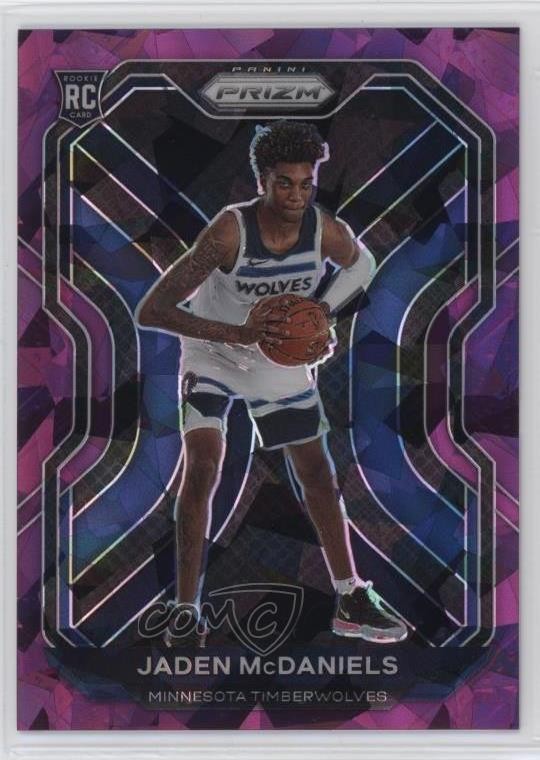 2020-21 Panini Prizm Purple Ice Prizm 19/175 Jaden McDaniels #277 Rookie RC nd3