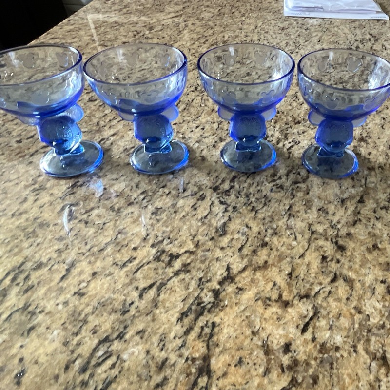 Arriba Brothers WDW Blue Dessert Cups Set of 4
