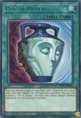 Yugioh 3x Pot of Duality KICO-EN054 1st Edition Rare M/NM