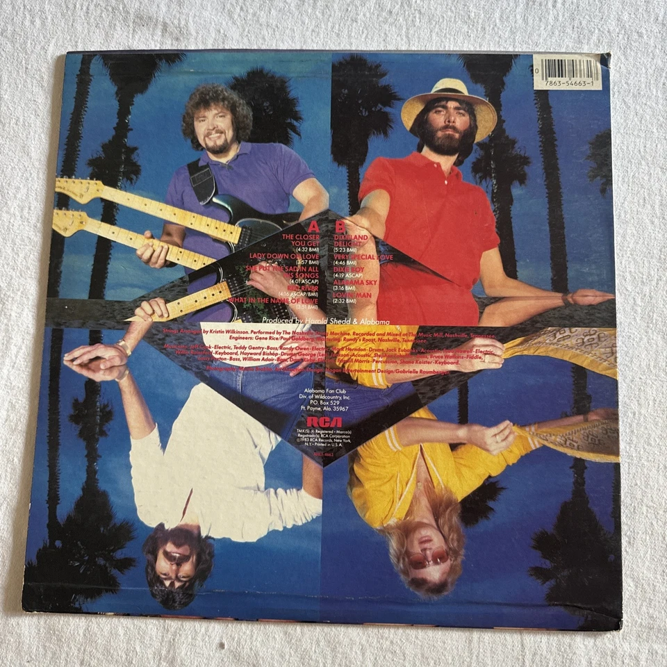 Alabama the Closer You Get RCA Records Album Vinal LP 1983 - Image 2 of 4