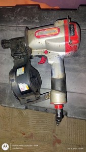 Max super roofer Pneumatic Nail Gun Red and Silver Heavy Duty Professional Tool