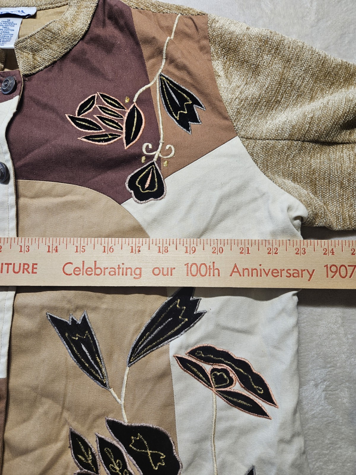 BFA Classics Boho Patchwork Jacket Women 16 Quilt… - image 10