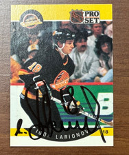 Igor Larionov Autographed 1990 Pro Set Rookie Card #297 Vancouver Canucks. rookie card picture